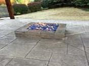 Square Gas Firepit with Fireglass